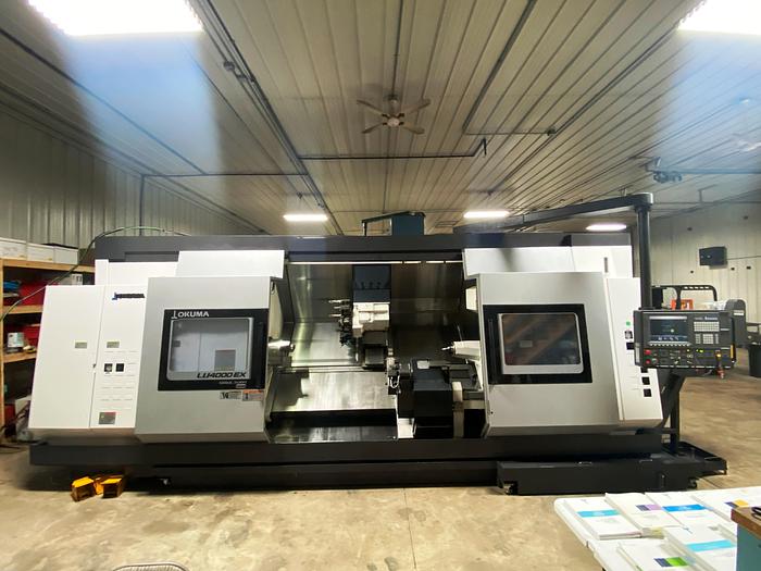 Used Okuma Simulturn LU4000EX-MY CNC 6-Axis Twin Turret Live Milling Center