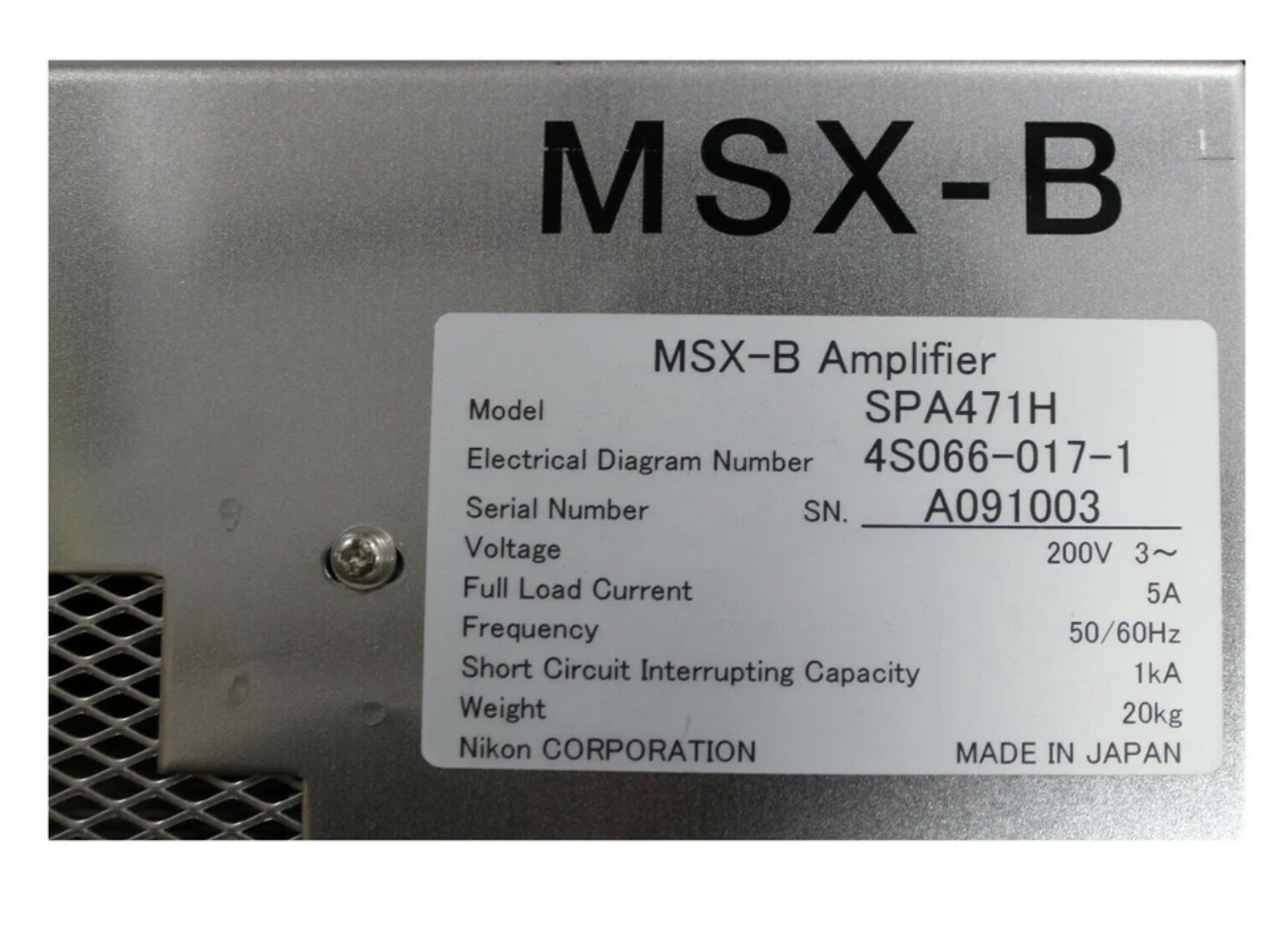 Used Nikon MSX-B AMPLIFIER