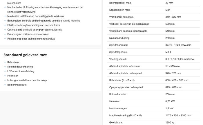 Bernardo radiaalboormachine (Nieuw)