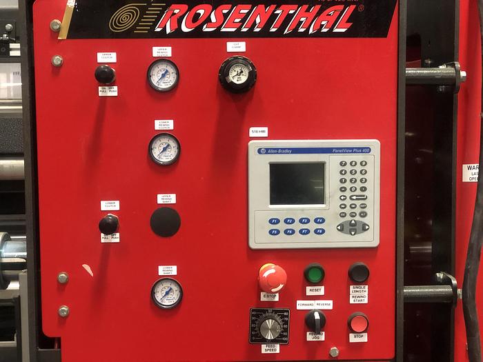 Used 60" ROSENTHAL DUPLEX SLITTER REWINDER 18" REWIND DIAMETERS MFG. 2016