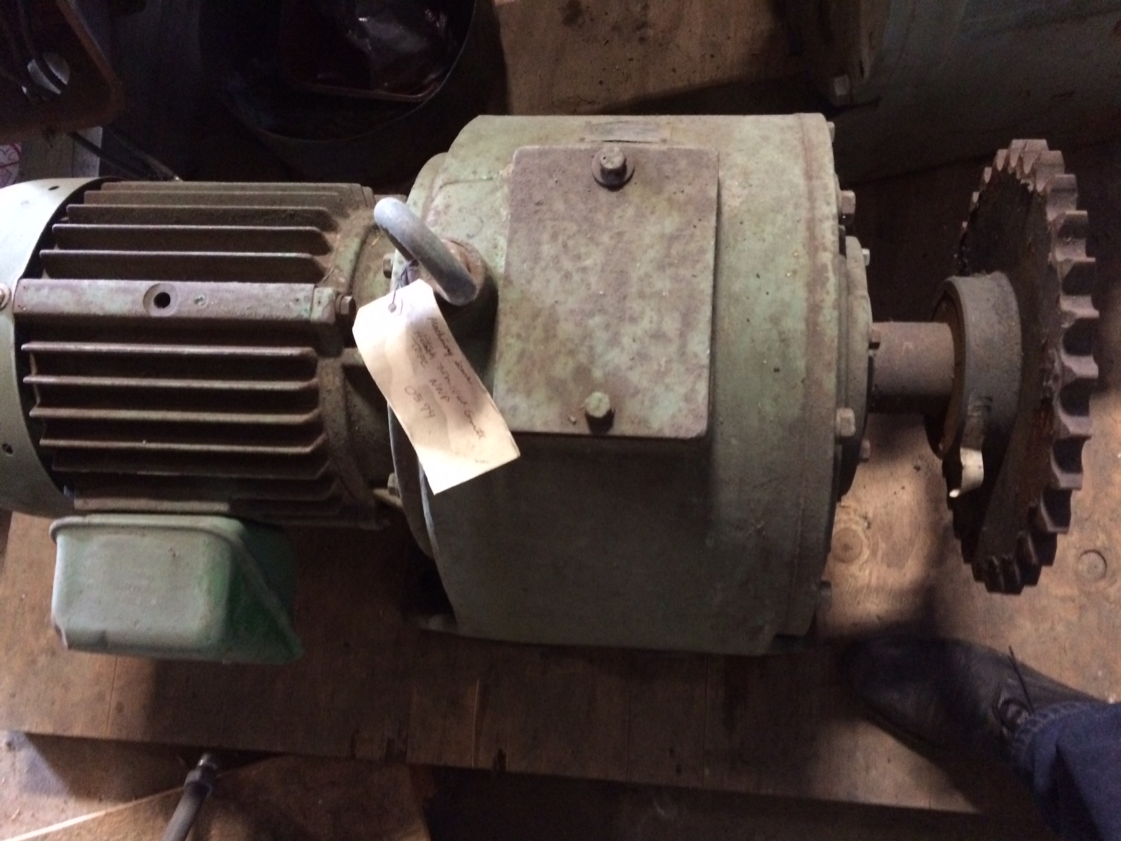 Used 7 1/2 hp gear reducer, 7 1/2 HP TEFC gear motor