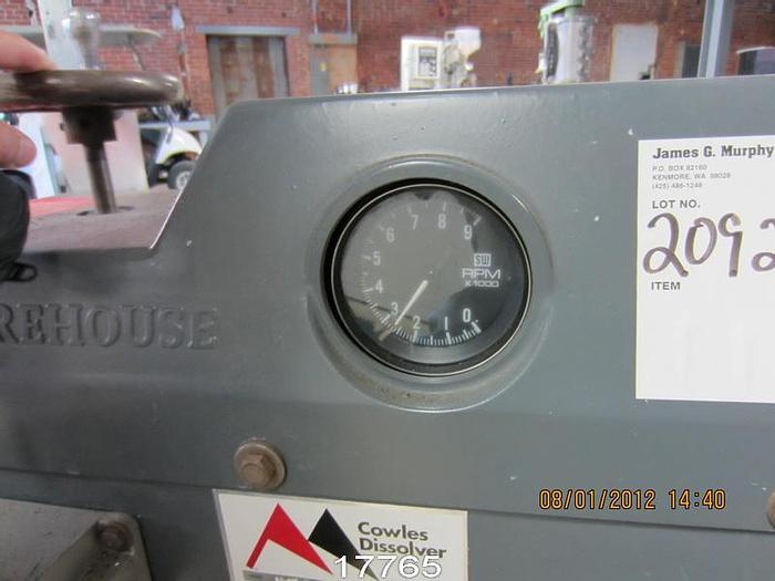 Used Cowles W-12-1.0 Cowles Dissolver, 0-9000 Rpm, 1 Hp, 3600 Rpm, 115/230 Volt Motor #17765