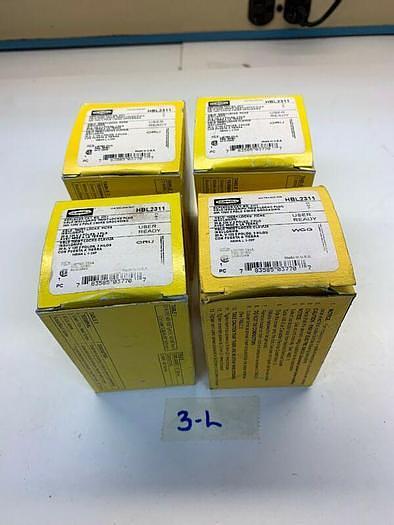 4-Hubbell HBL2311 20A 125V Twist Lock Plug 2 Pole 3 Wire Grounding Male