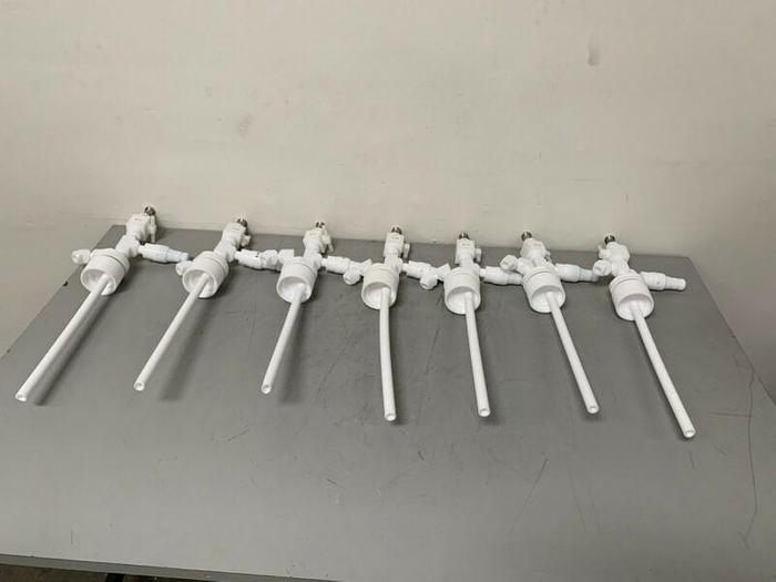 Used Polymer Drum Siphon 13.5" Tube w/ Stainless Steel Swagelok 1" Sanitary Fitting