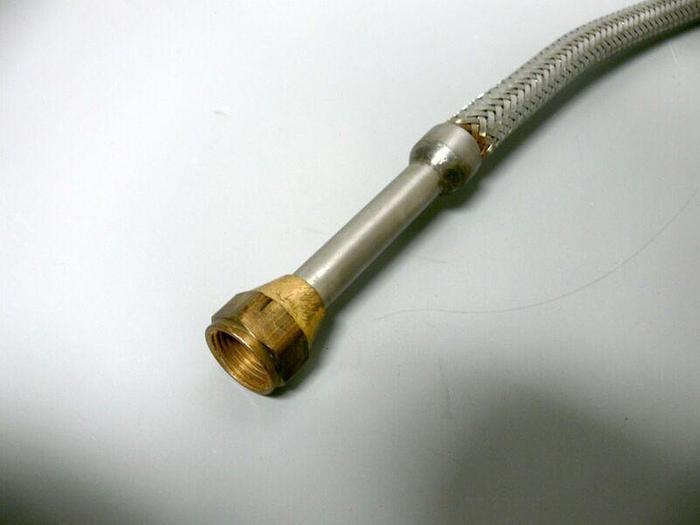 Used 72" Stainless Steel Flexible Braided Hose w/ Quick Connections