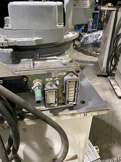 Used MOTOMAN EA1400N DUAL ARM ROBOTIC MIG WELDING CELL WITH 11,000 LB CAPACITY A/B SIDED INDEX TABLE