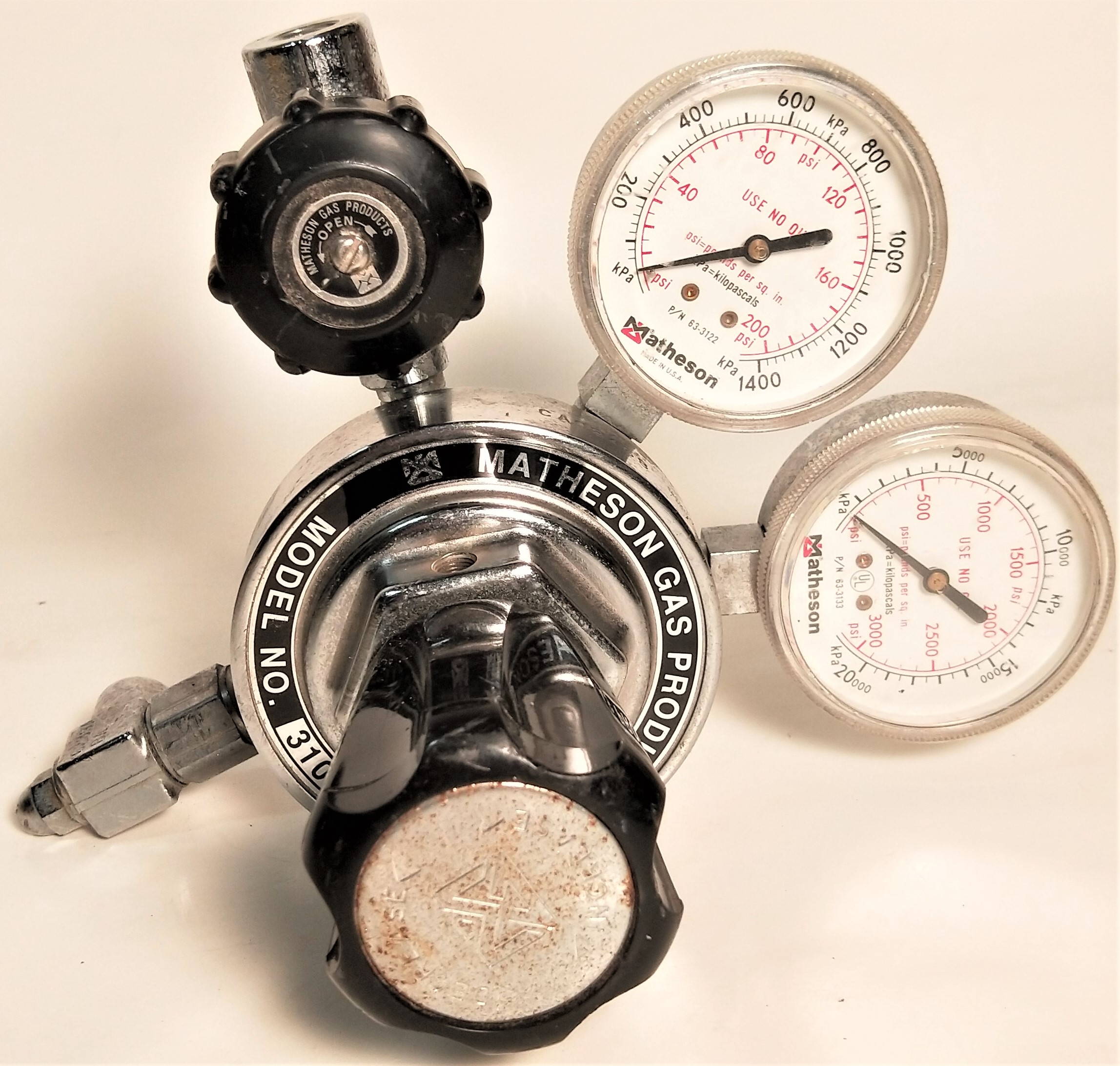 Used Matheson 310 Dual Stage High Purity Stainless-Steel Regulator