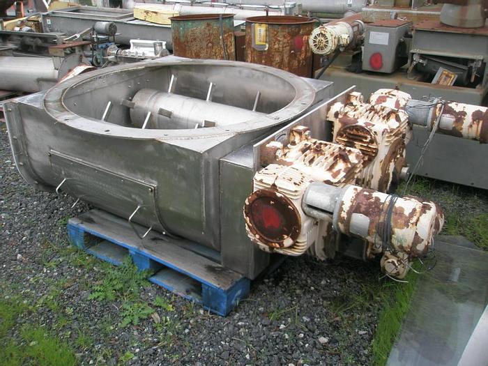 Used Feeder, Screw, 8", S/st, Acrison, 4' X 4' Mix Tub, #C328680