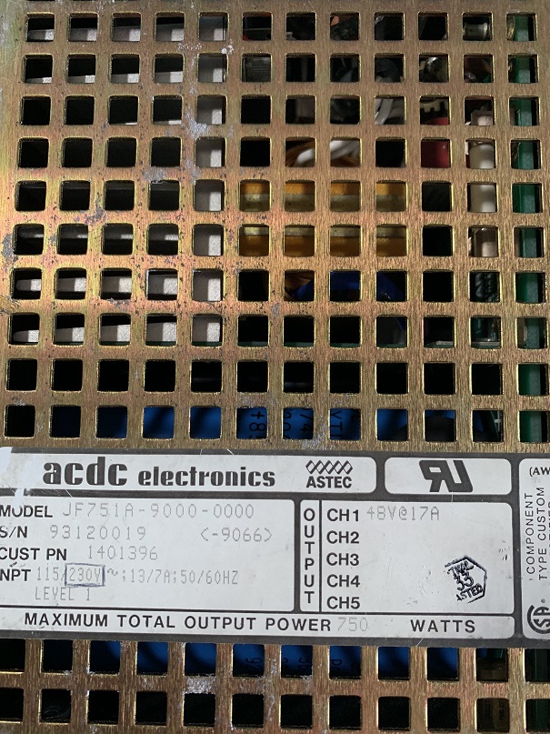 Used Astec Power Supply JF751A-9000-0000