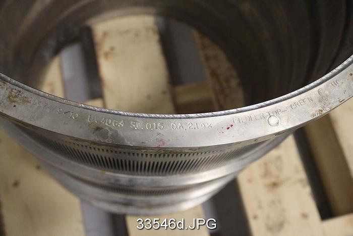 Used Bird Axiguard 3 Pressure Screen Basket, 0.006" Slots #33546