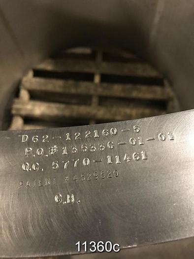 Used Beloit M44 Pressure Screen Basket, .062",  Profiled, With Holes Drilled Conically On The Outside Of Basket.  P/N D62-122160-5 #11360