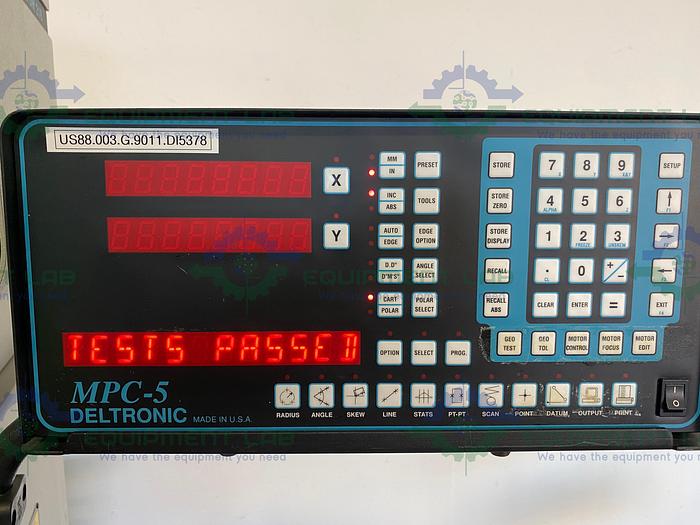 Used Deltronic DH216 16" Horizontal Optical Comparator System w/ MPC-5 Controller