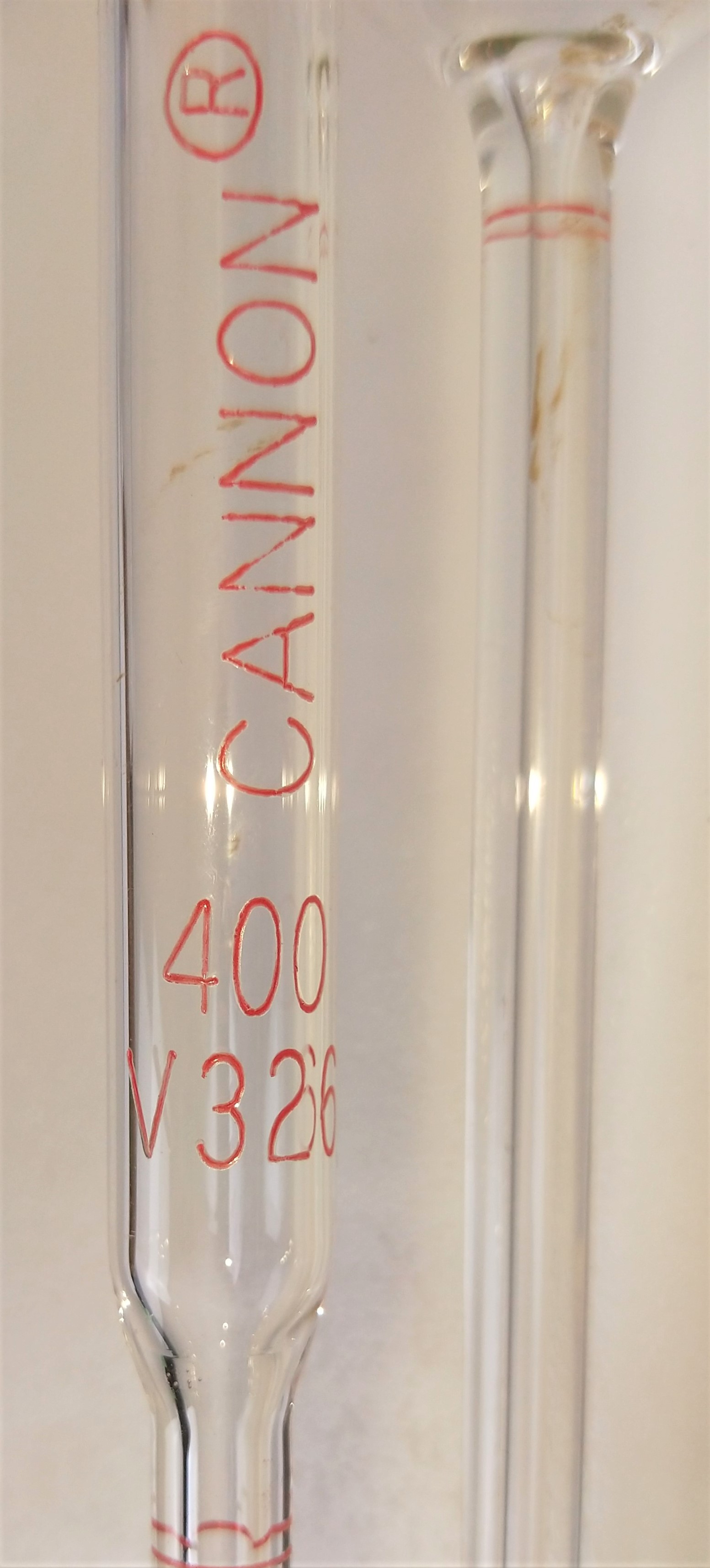 New Open Box Cannon-Fenske CFOC-400 (9721-F74) Opaque Viscometer Tube (No Certificate) - Size 400