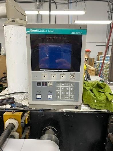 Used 13" WIDE ROTOFLEX DLI REWINDER WITH 2 STATION DIE CUTTING - RECENT DRIVE UPDATE