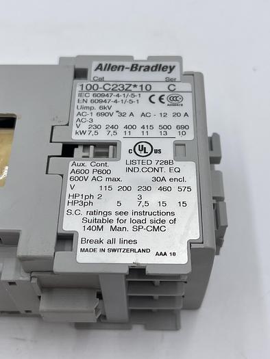 Used Allen-Bradley 100-C23Z*10 Ser C