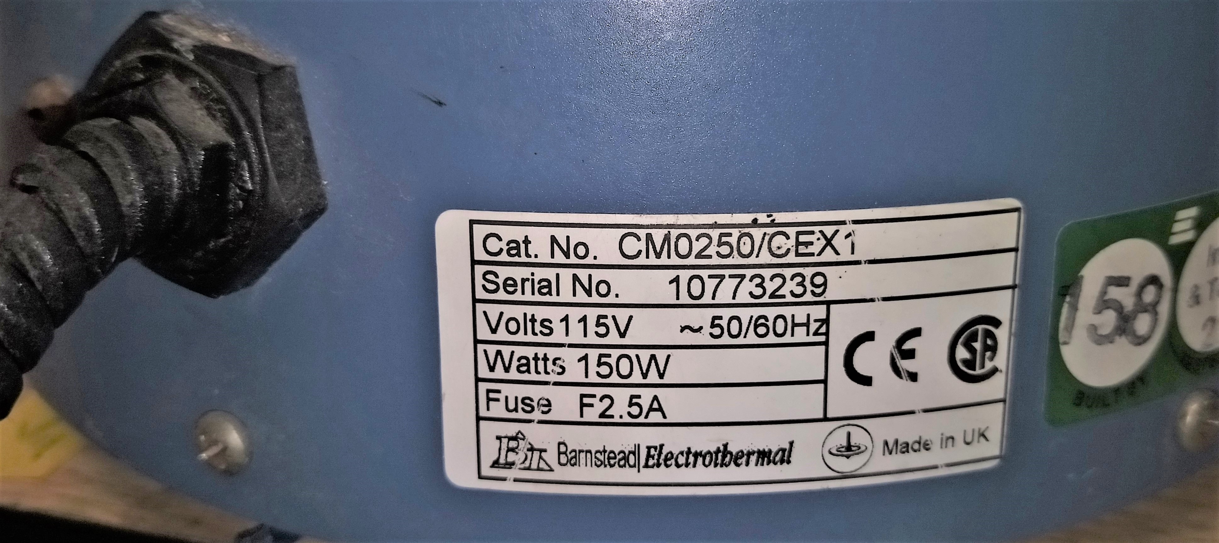 Used Soxhlet Extraction Kit with Barnstead Electrothermal CM0250-CEX1 Heating Mantle - 250mL