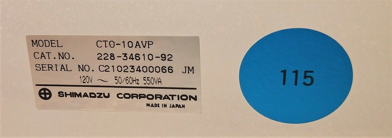 Used Shimadzu CTO-10A VP Column Oven