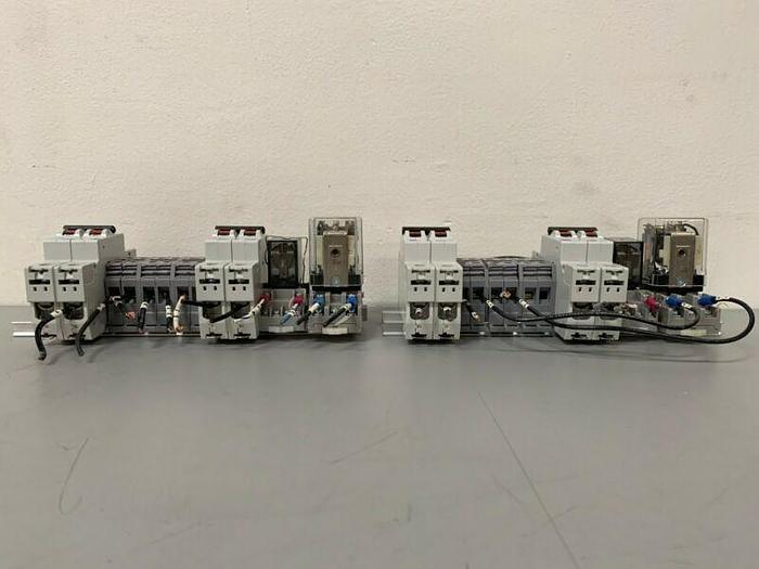 Used Terminal Block w/ V-Line D20 Circuit Breaker & Potter & Brumfield KHAU-11D11-24