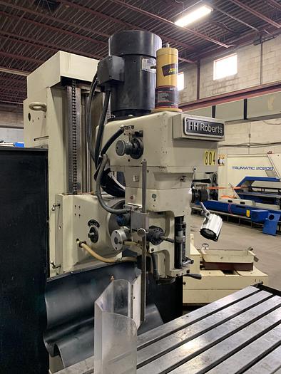 Used 18" X 69" HH ROBERTS, MODEL TW-50-MQWVFRG, BED TYPE VERTICAL MILLING MACHINE