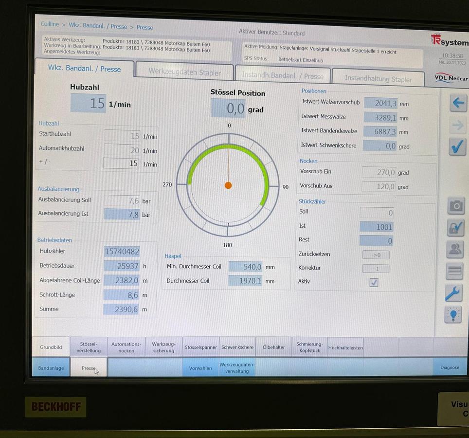 Usato 1993 Muller Weingarten AG Linea di stampaggio automatica