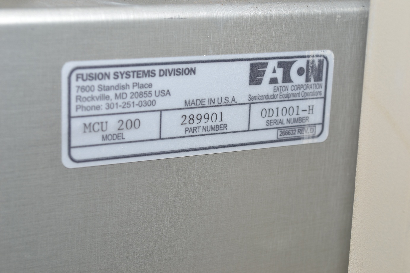 Used Fusion MCU200 microwave stripper
