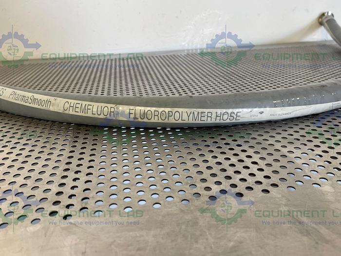 Used Saint Gobain PharmaSmooth 72" Chemflour Fluoropolymer Hose w/1" Sanitary Fitting