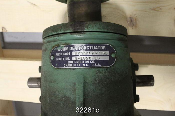 Used Duff Norton M-1820-15 Worm Gear Jack #32281