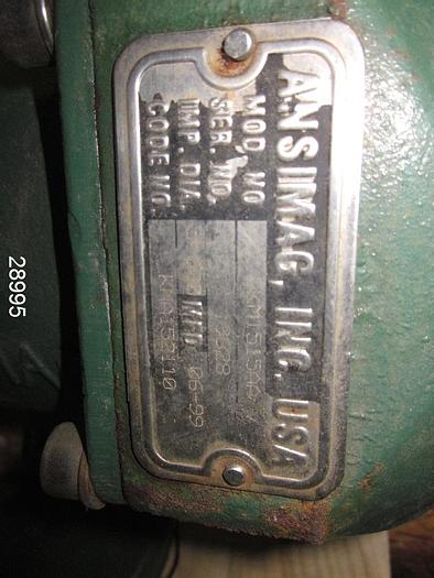 Used Ansimag Km1515aa Horizontal Centrifugal Magnetic Drive Pump -1.5x1x5 #28995