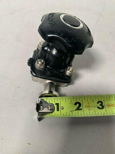 Used Crane-Saunders 4-77696-3-1 Stainless Steel .5" Diaphragm Valve