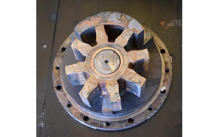 Used USED AASTED MIKROVERK CP CHOCOLATE GEAR PUMP, 3" X 3" INLET & OUTLET, CAST IRON