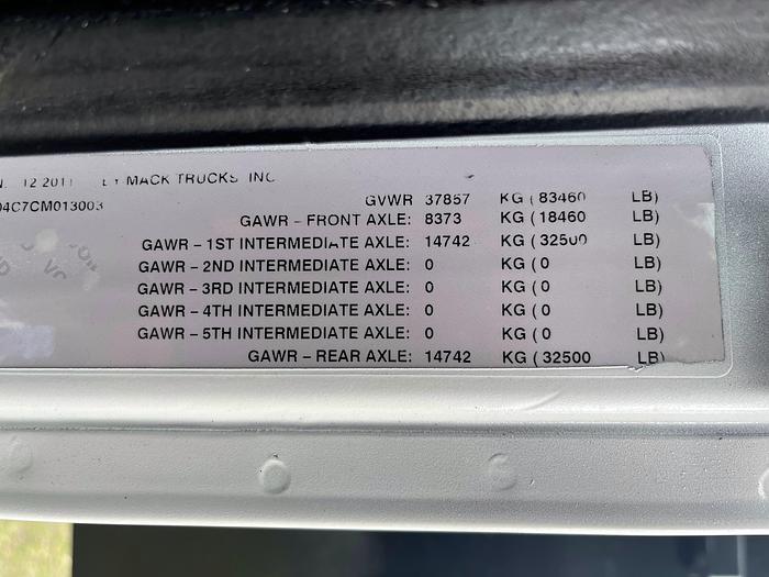 Used 2012 MACK GU713 Granite Tandem-Axle Dump Truck