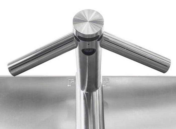 Roser Model NC4 Compact 4 Station Washbasin with Dyson Airblade Tap
