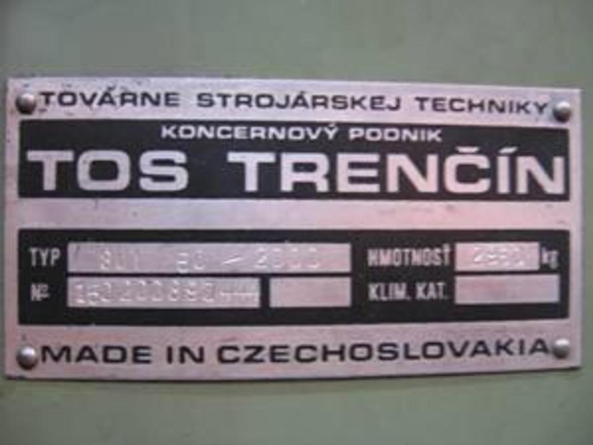 Použitý TOS SUI 50/2000