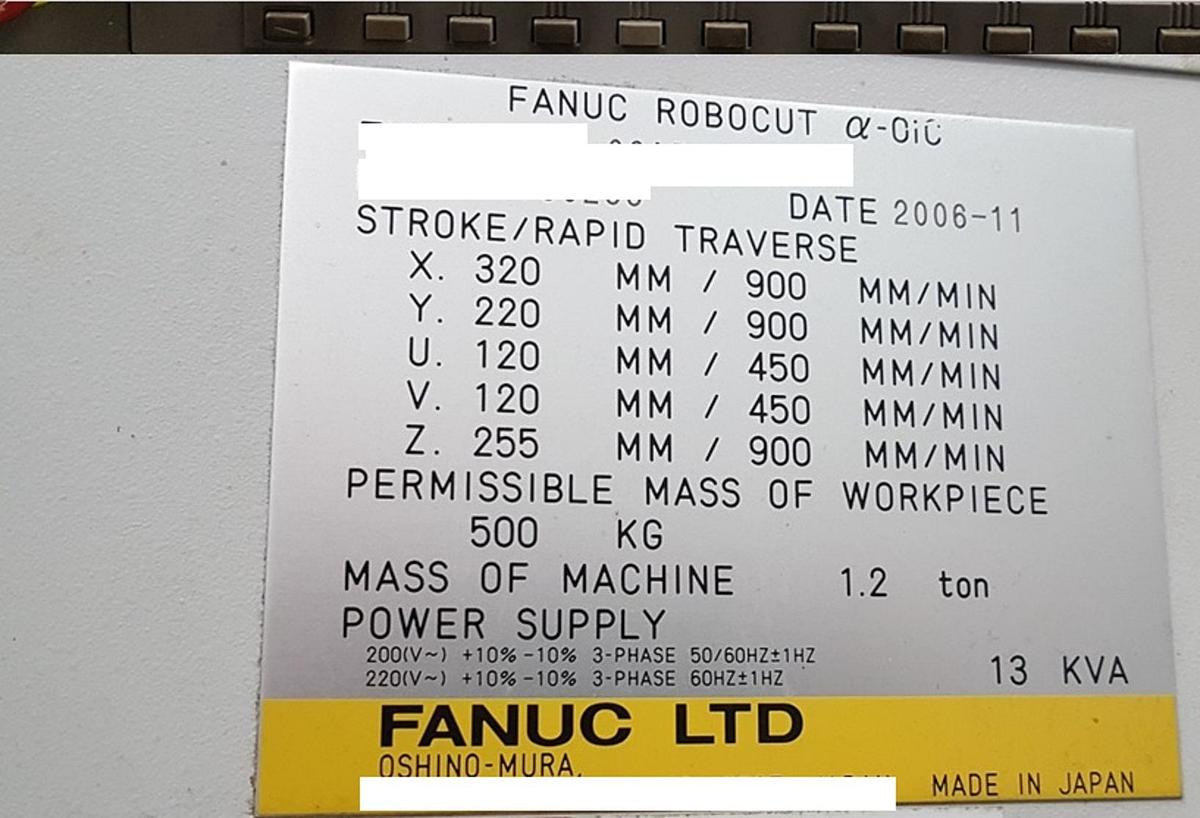 Použitý FANUC ROBOCUT α-0iC