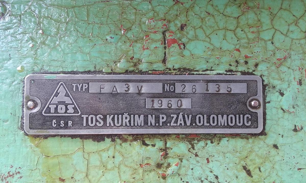 Použitý TOS FA 3V
