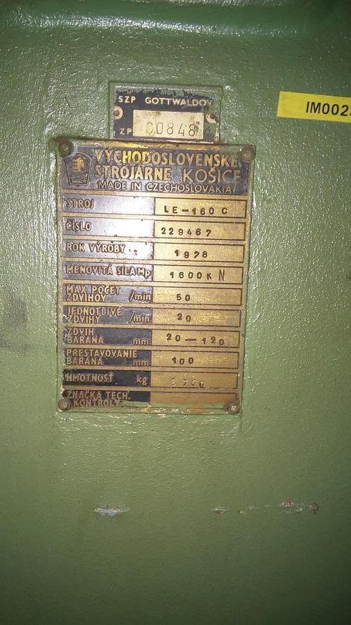 Použitý ZTS Košice LE 160 C