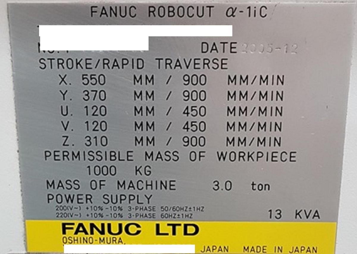 Used FANUC ROBOCUT α-1iC