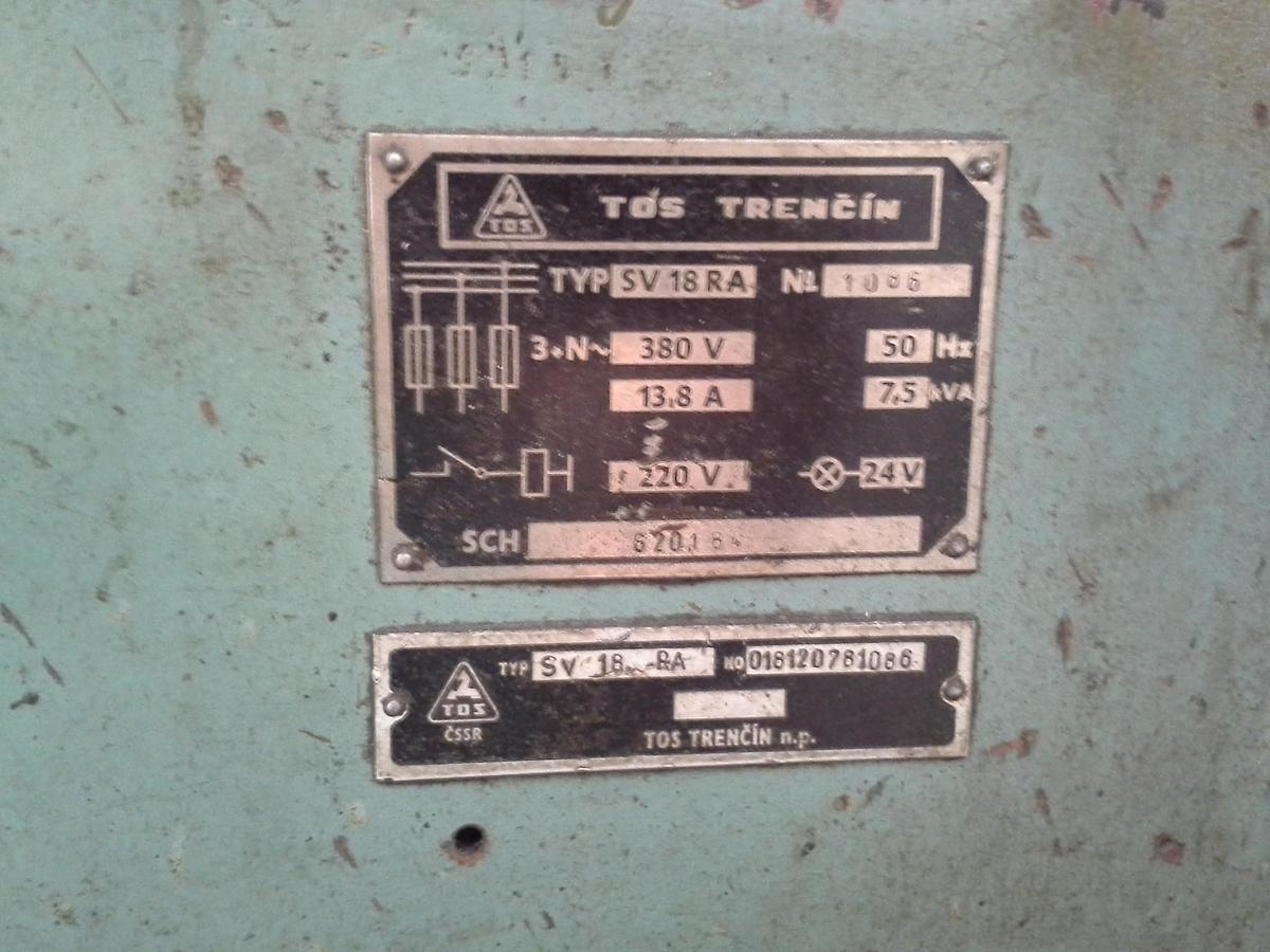 Used TOS SV 18 RA