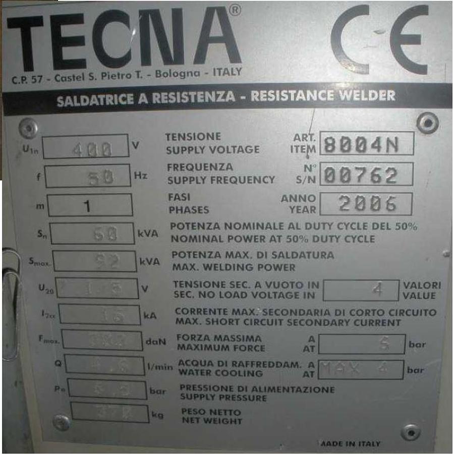 Used TECNA 800 4N