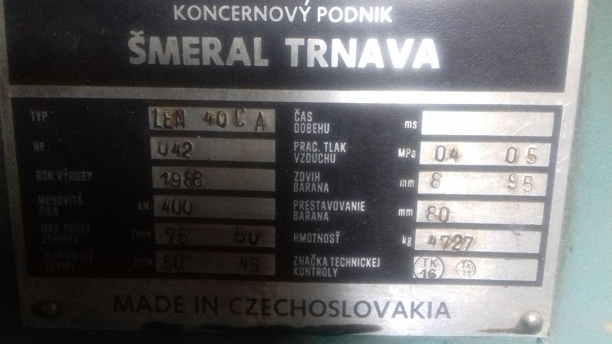 Použitý SMERAL LEN 40 CA