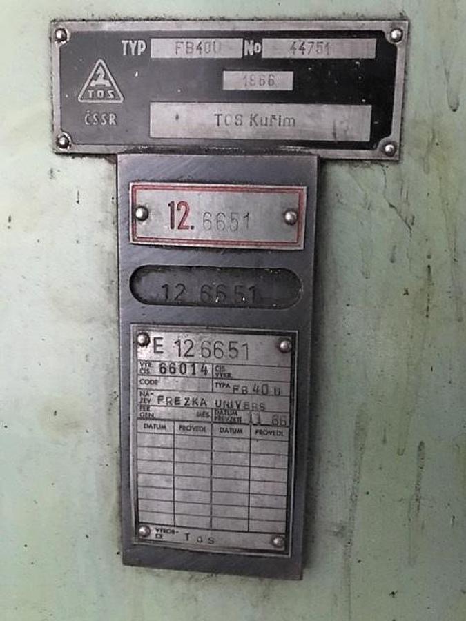 Used TOS FB 40 U