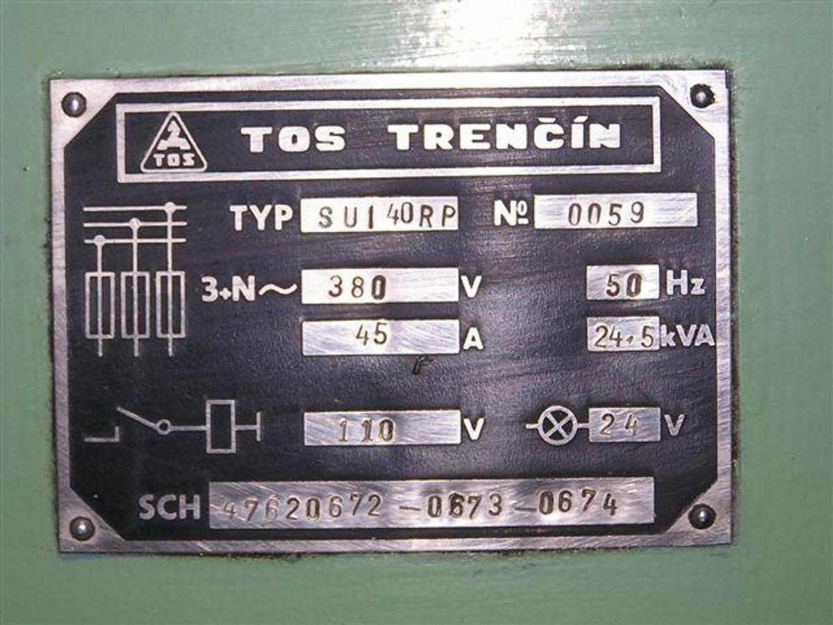 Used TOS SUI 40 RP/2000