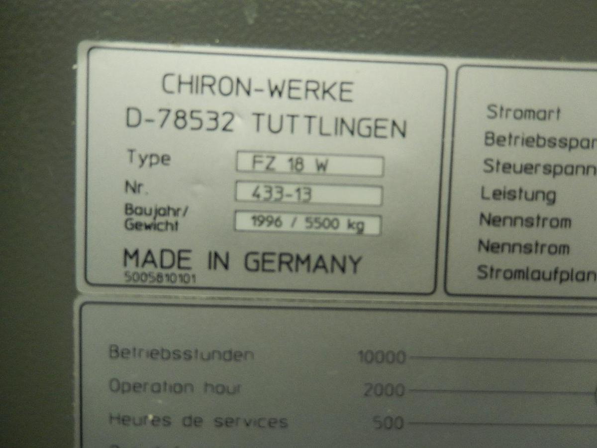 Gebraucht CHIRON FZ 18W