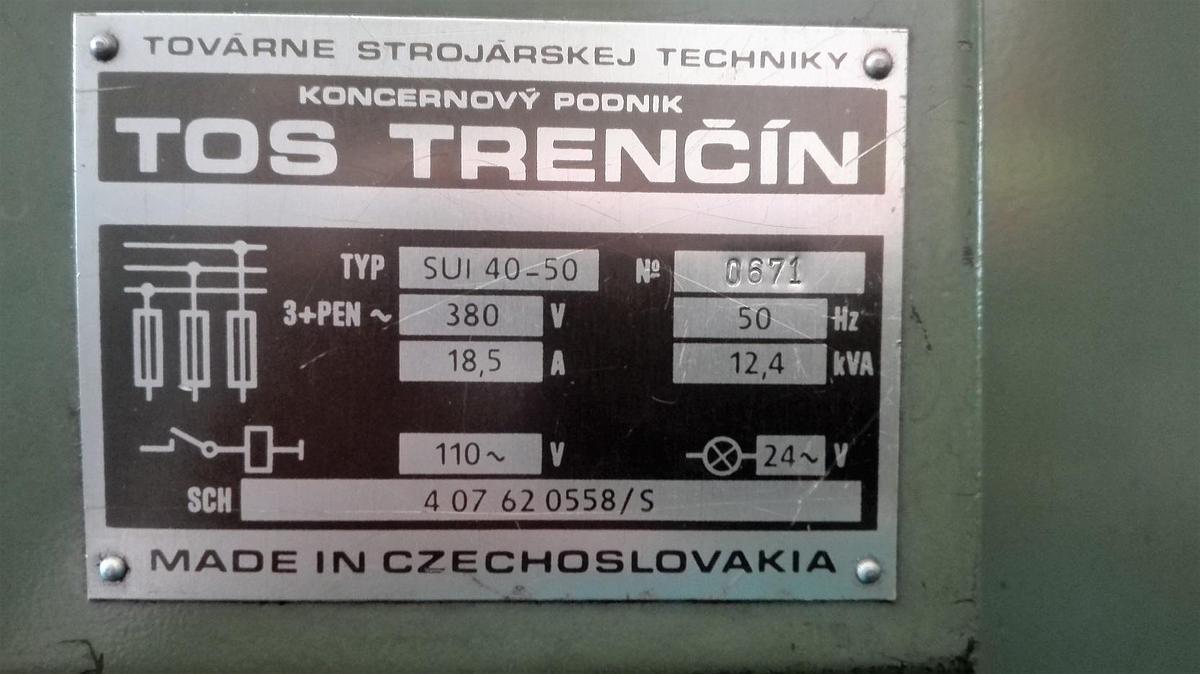 Used TOS SUI 40/1500