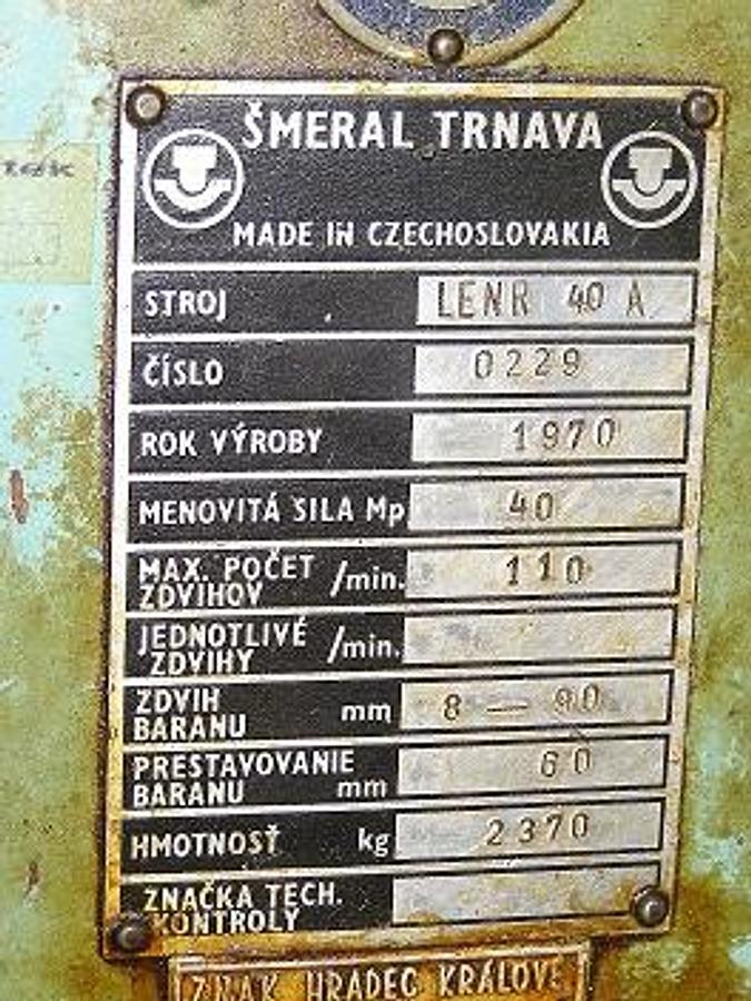 Použitý SMERAL LENR 40 A