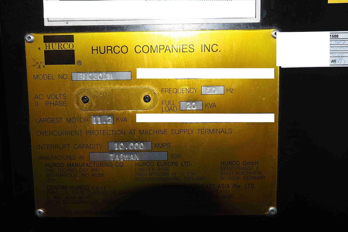 Used HURCO BMC 30/M