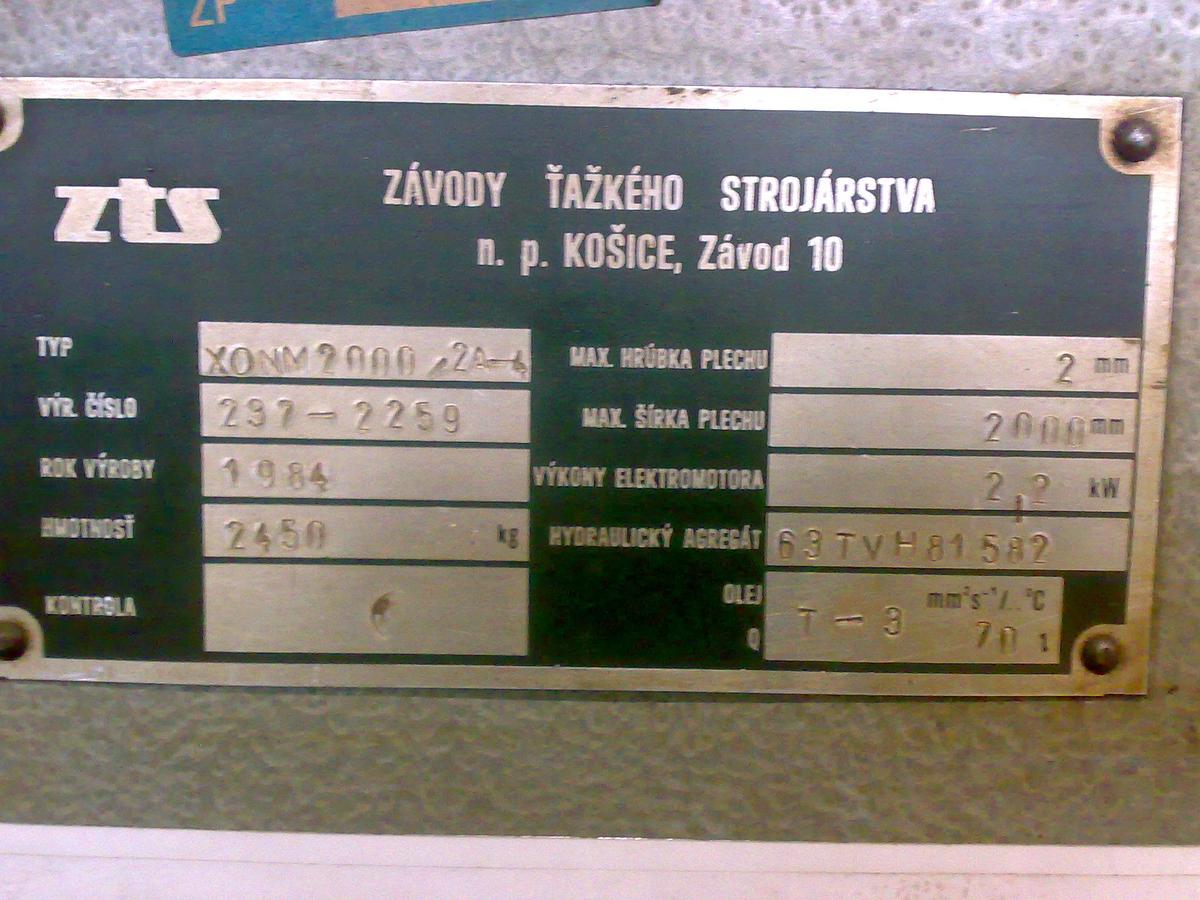 Gebraucht ZŤS Košice XONM 2000/2A-4