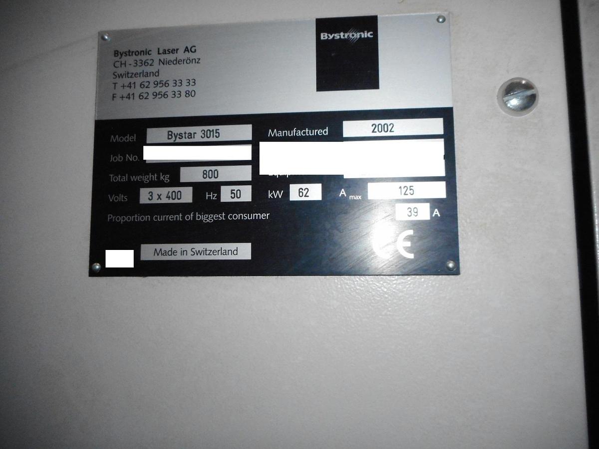 Použitý Bystronic Bystar 3015