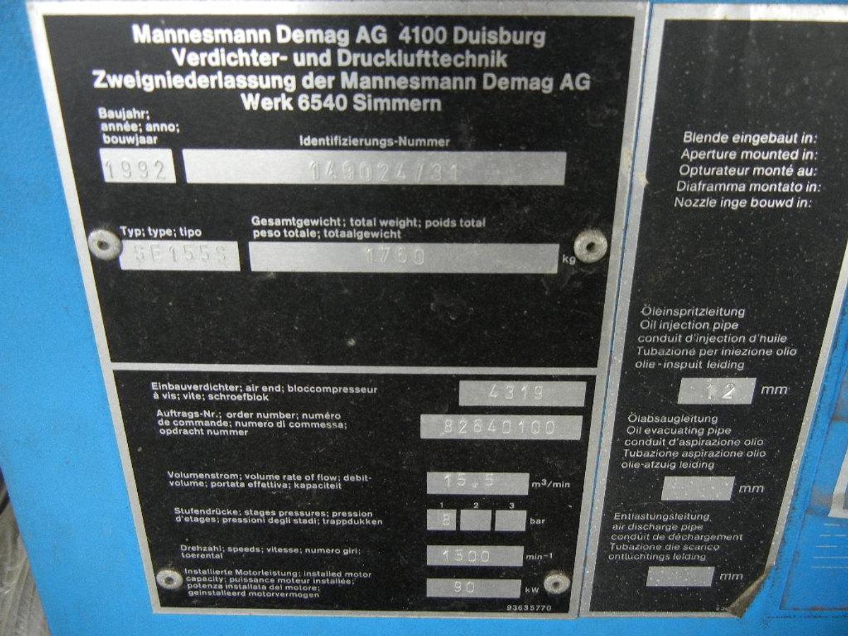 Used MANNESMAN DEMAG SE 155 S