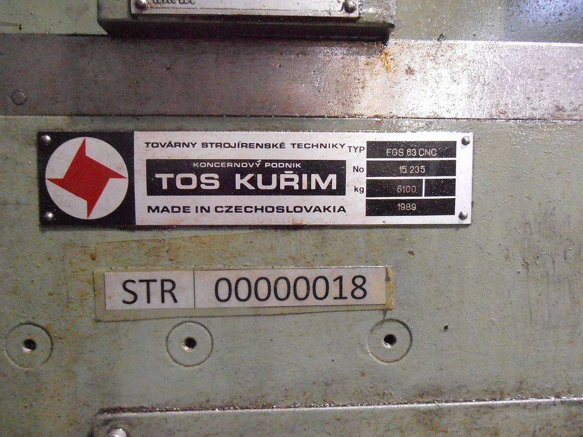 Used TOS FGS 63 CNC